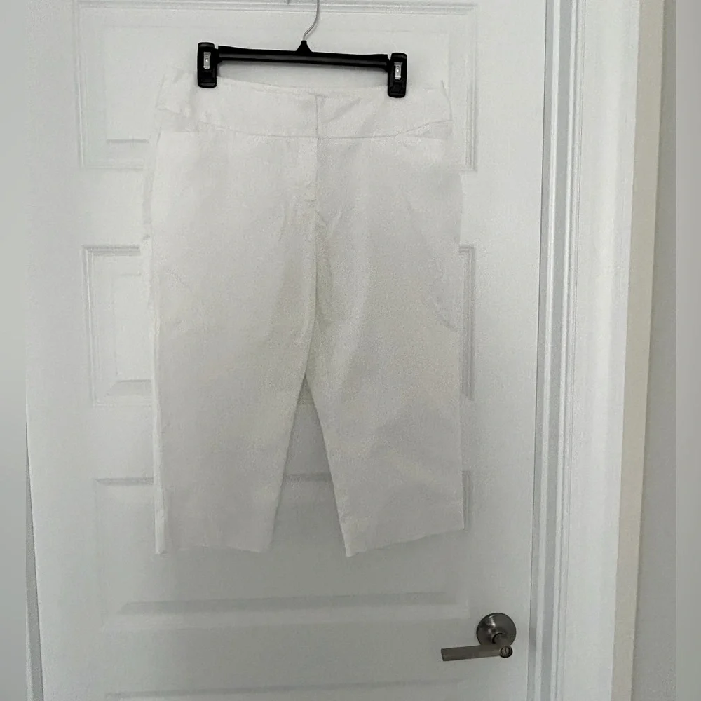 Worthington Cropped Pants White Size 8